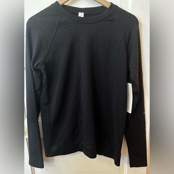 Lululemon Rest Less Pullover Cable Black Sz 10 - Picture 4 of 5